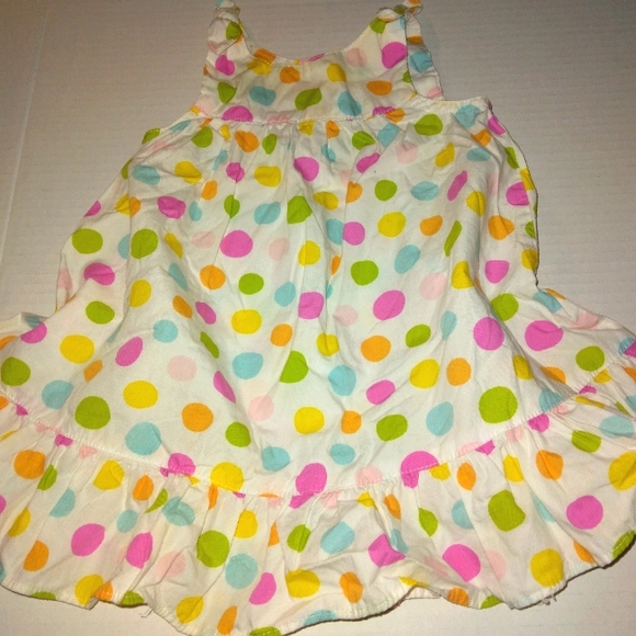 So Precious☆EUC Infant GYMBOREE Polka Dot Cotton Ruffle Bottom Summer Dress☆ - Picture 7 of 11